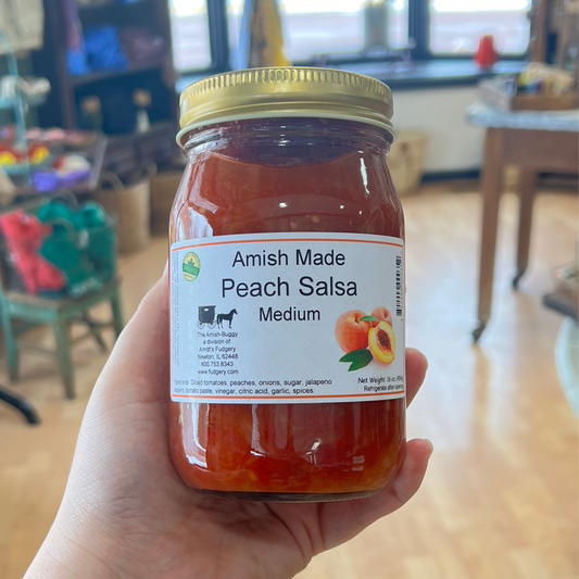 Amish Fresh Made Salsa 16 oz. Jar: Peach Medium